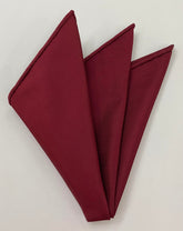 Dark Red Large Twill Silk Pocket Square LTWP-6